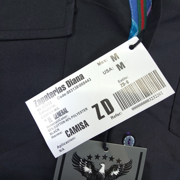 El General Mens Shirt Western Button Up Long Sleeve Elbow Patch Size M NWT - Picture 5 of 8